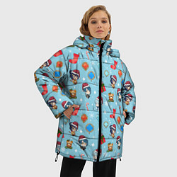 Куртка зимняя женская GI Christmas Pattern, цвет: 3D-черный — фото 2