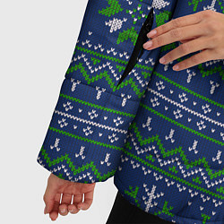Куртка зимняя женская Узорный свитер, цвет: 3D-черный — фото 2