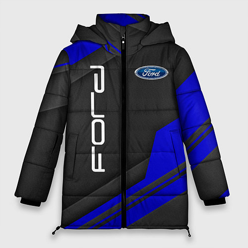 Женская зимняя куртка Ford Форд авто / 3D-Светло-серый – фото 1