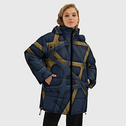 Куртка зимняя женская 3Д абстракция KVIks, цвет: 3D-красный — фото 2