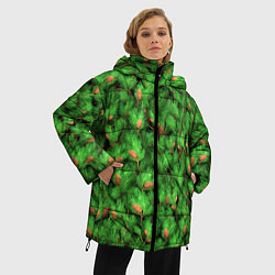 Куртка зимняя женская Ёлки-иголки, цвет: 3D-светло-серый — фото 2