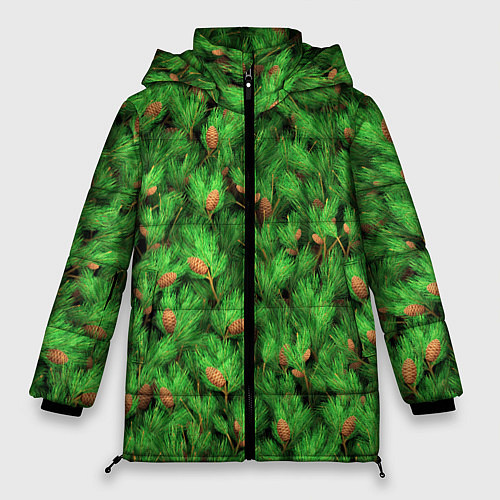 Женская зимняя куртка Ёлки-иголки / 3D-Светло-серый – фото 1