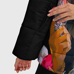 Куртка зимняя женская Чжун Ли в цветах Genshin impact, цвет: 3D-черный — фото 2