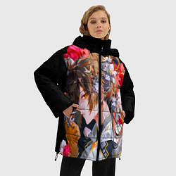 Куртка зимняя женская Чжун Ли в цветах Genshin impact, цвет: 3D-светло-серый — фото 2