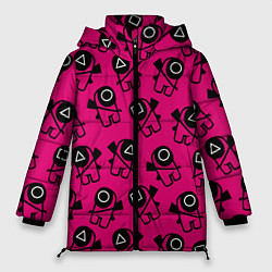 Куртка зимняя женская Игра в кальмара Among Us БР, цвет: 3D-красный