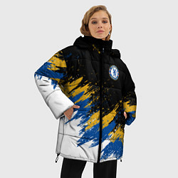 Куртка зимняя женская CHELSEA БРЫЗГИ КРАСОК, цвет: 3D-красный — фото 2