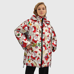 Куртка зимняя женская Дед Мороз!, цвет: 3D-красный — фото 2
