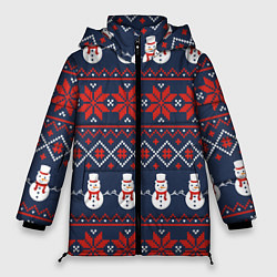 Куртка зимняя женская Christmas Background, цвет: 3D-светло-серый