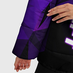 Куртка зимняя женская Крипер Бездный Майнкрафт, цвет: 3D-черный — фото 2