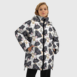 Куртка зимняя женская Лабрадор чёрный, цвет: 3D-светло-серый — фото 2