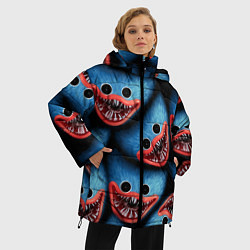 Куртка зимняя женская POPPY PLAYTIME ХАГИ ВАГИ ЛИЦО МОНСТРА, цвет: 3D-красный — фото 2