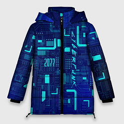 Куртка зимняя женская Киберпанк Зима 2022, цвет: 3D-светло-серый