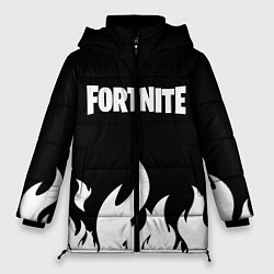 Куртка зимняя женская Fortnite Огонь, цвет: 3D-черный