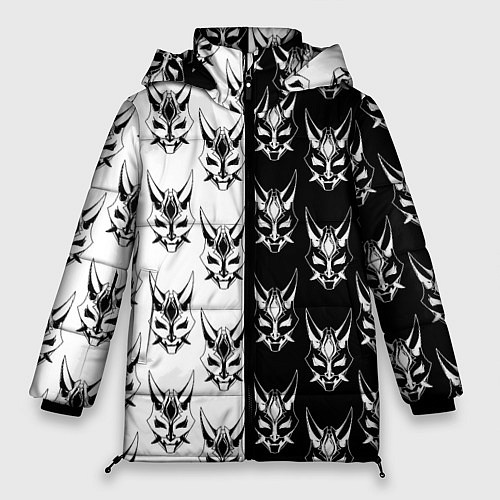 Женская зимняя куртка GENSHIN IMPACT XIAO MASK ГЕНШИН ИМПАКТ СЯО МАСКА / 3D-Светло-серый – фото 1