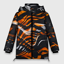 Куртка зимняя женская Окрас тигра, цвет: 3D-красный