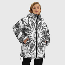 Куртка зимняя женская Коллекция Journey Снежный цветок 535-3М5, цвет: 3D-черный — фото 2