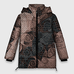 Куртка зимняя женская Коллекция Journey Шоколад 566-974 Дополнение, цвет: 3D-светло-серый