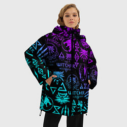 Куртка зимняя женская ВЕДЬМАК ЛОГОБОМБИНГ НЕОН, цвет: 3D-светло-серый — фото 2