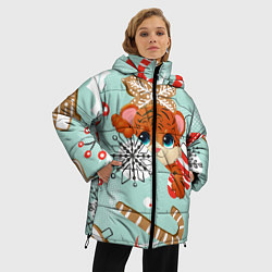 Куртка зимняя женская ТИГРЁНОК ГОД ТИГРА, цвет: 3D-красный — фото 2