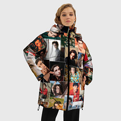Куртка зимняя женская Тимоти цветной коллаж, цвет: 3D-черный — фото 2