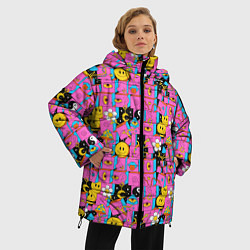 Куртка зимняя женская Психоделика Инь-Янь, цвет: 3D-светло-серый — фото 2