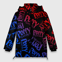 Куртка зимняя женская POPPY PLAYTIME LOGO NEON, ХАГИ ВАГИ, цвет: 3D-черный