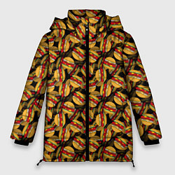 Куртка зимняя женская Бургеры Burgers, цвет: 3D-красный