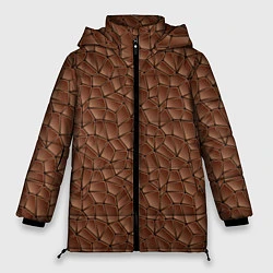 Куртка зимняя женская Шоколадная Текстура, цвет: 3D-светло-серый