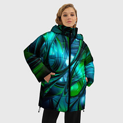Куртка зимняя женская Изумрудное настроение, цвет: 3D-черный — фото 2