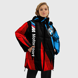 Куртка зимняя женская BMW Логотип Узор, цвет: 3D-черный — фото 2