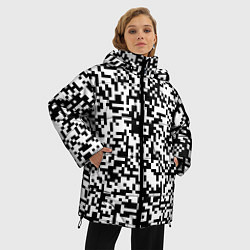 Куртка зимняя женская Стиль QR код, цвет: 3D-светло-серый — фото 2