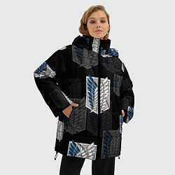 Куртка зимняя женская АТАКА ТИТАНОВ ЛОГОТИП С ТЕНЬЮ, цвет: 3D-светло-серый — фото 2