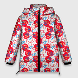 Куртка зимняя женская Любовь гендерные символы, цвет: 3D-красный