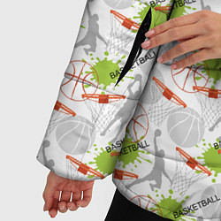 Куртка зимняя женская Баскетбольный Принт, цвет: 3D-светло-серый — фото 2