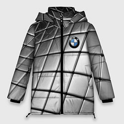 Куртка зимняя женская BMW pattern 2022, цвет: 3D-светло-серый