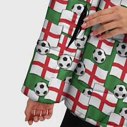 Куртка зимняя женская Англия футбол, цвет: 3D-красный — фото 2