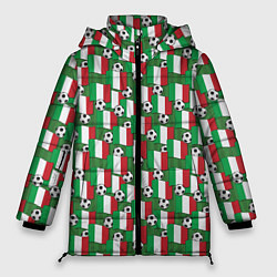 Куртка зимняя женская Италия футбол, цвет: 3D-черный