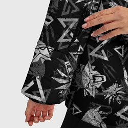 Куртка зимняя женская ВЕДЬМАЧЬИ ЗНАКИ И ШКОЛЫ, цвет: 3D-светло-серый — фото 2