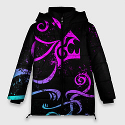 Куртка зимняя женская НЕОНОВЫЙ ДРАКЕН DRAKEN TATTOO, цвет: 3D-черный