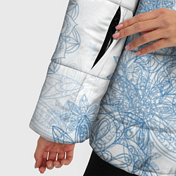 Куртка зимняя женская Коллекция Зимняя сказка Снежинки Sn-1, цвет: 3D-светло-серый — фото 2