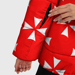 Куртка зимняя женская Umbrella Corporation - Соты, цвет: 3D-красный — фото 2