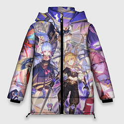 Куртка зимняя женская Genshin Impact - Арка Инадзумы, цвет: 3D-черный