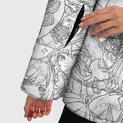 Куртка зимняя женская ПЕРСОНАЖИ МАНГА ГЕНШИН ИМПАКТ, цвет: 3D-черный — фото 2