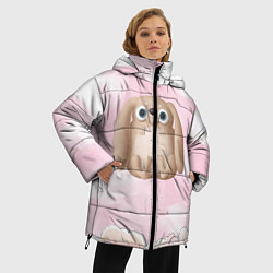 Куртка зимняя женская Большой забавный заяц, цвет: 3D-красный — фото 2