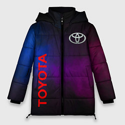 Куртка зимняя женская Toyota - неоновый дым, цвет: 3D-красный