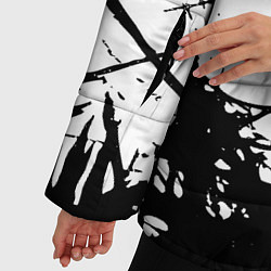 Куртка зимняя женская Mercedes текстура, цвет: 3D-черный — фото 2
