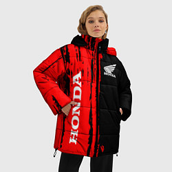 Куртка зимняя женская Honda марка авто, цвет: 3D-черный — фото 2
