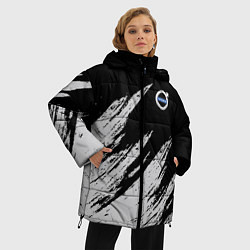 Куртка зимняя женская Volvo - Бренд авто, цвет: 3D-черный — фото 2