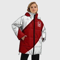 Куртка зимняя женская Honda - Red sport, цвет: 3D-черный — фото 2