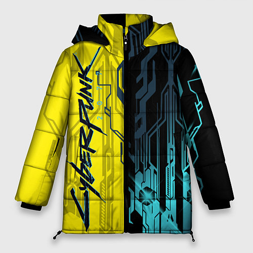 Женская зимняя куртка CYBERPUNK 2077 Логотип / 3D-Светло-серый – фото 1